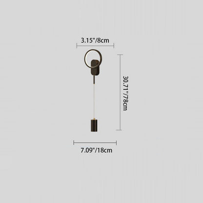 Nordic Iron Cylinder Shape LED Wall Sconce Lamp