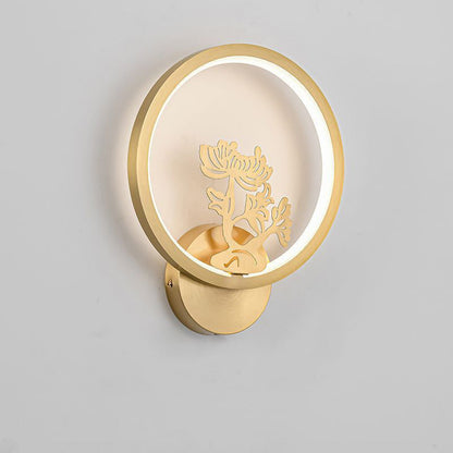 Chinese Deer Brass Silicone LED Wall Sconce Lamp