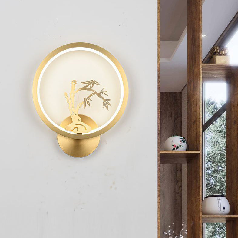 Chinese Deer Brass Silicone LED Wall Sconce Lamp