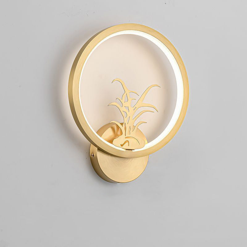 Chinese Deer Brass Silicone LED Wall Sconce Lamp