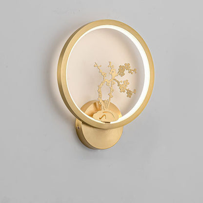 Chinese Deer Brass Silicone LED Wall Sconce Lamp