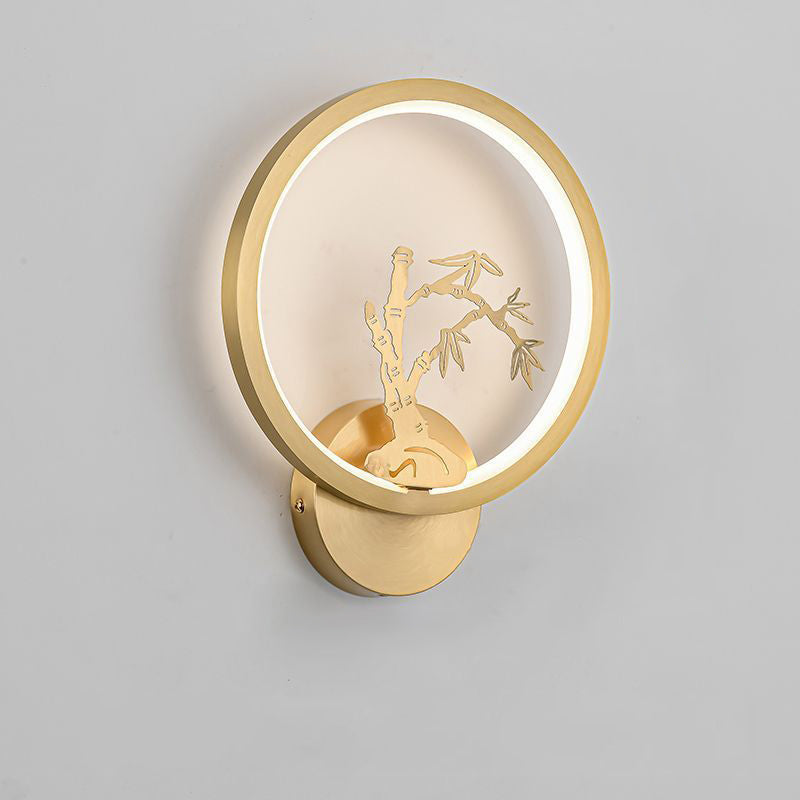 Chinese Deer Brass Silicone LED Wall Sconce Lamp