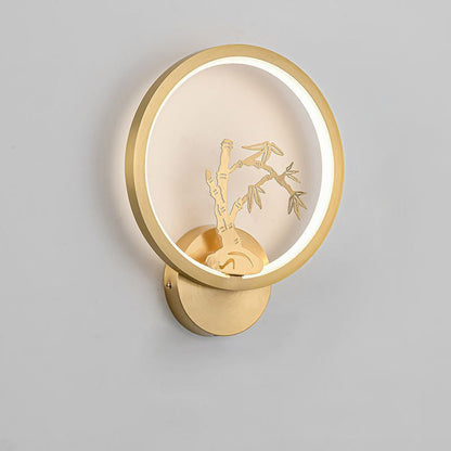 Chinese Deer Brass Silicone LED Wall Sconce Lamp