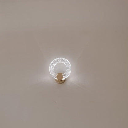 Circular Bubble Crystal Iron Aluminum LED Wall Sconce Lamp