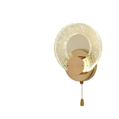 Circular Bubble Crystal Iron Aluminum LED Wall Sconce Lamp