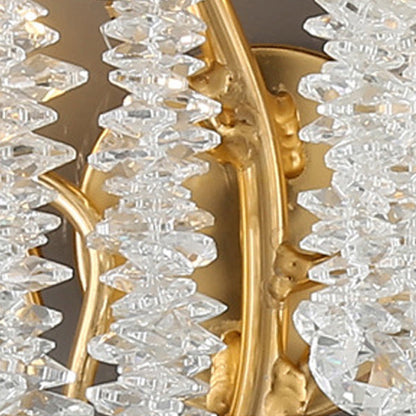 Tree Tassel Crystal Aluminum 3-Light Wall Sconce Lamp