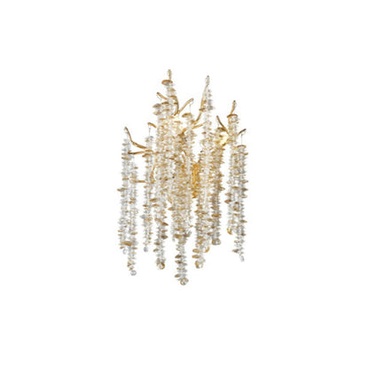 Tree Tassel Crystal Aluminum 3-Light Wall Sconce Lamp