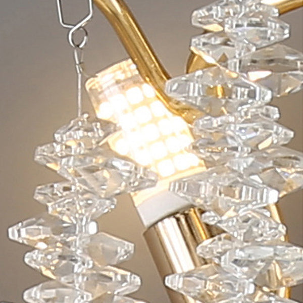 Tree Tassel Crystal Aluminum 3-Light Wall Sconce Lamp