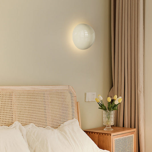 Modern Minimalist Iron Round Ambiance LED Wall Sconce Lamp