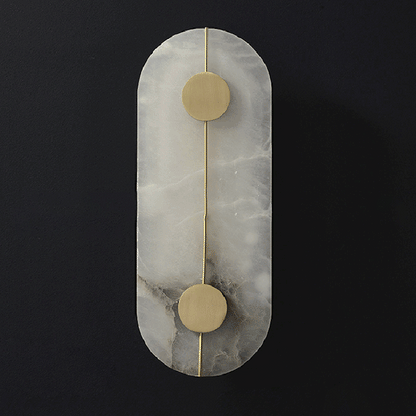 Luxury Round Oval Marble Brass LED Wall Sconce Lamp
