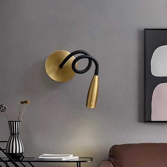 Iron Aluminum Flexible Gooseneck LED Wall Sconce Lamp