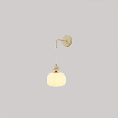 Small Pumpkin Shape Hardware PE 1-Light Wall Sconce Lamp