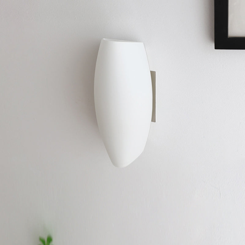 Luxury White Curl Glass Iron 1-Light Wall Sconce Lamp
