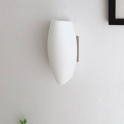 Luxury White Curl Glass Iron 1-Light Wall Sconce Lamp