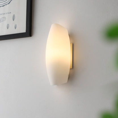 Luxury White Curl Glass Iron 1-Light Wall Sconce Lamp