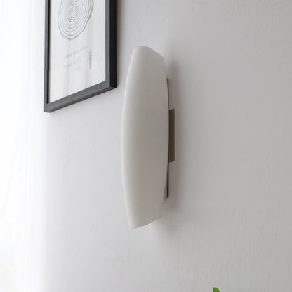 Luxury White Curl Glass Iron 1-Light Wall Sconce Lamp