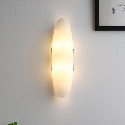 Luxury White Curl Glass Iron 1-Light Wall Sconce Lamp