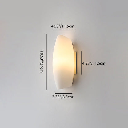 Luxury White Curl Glass Iron 1-Light Wall Sconce Lamp