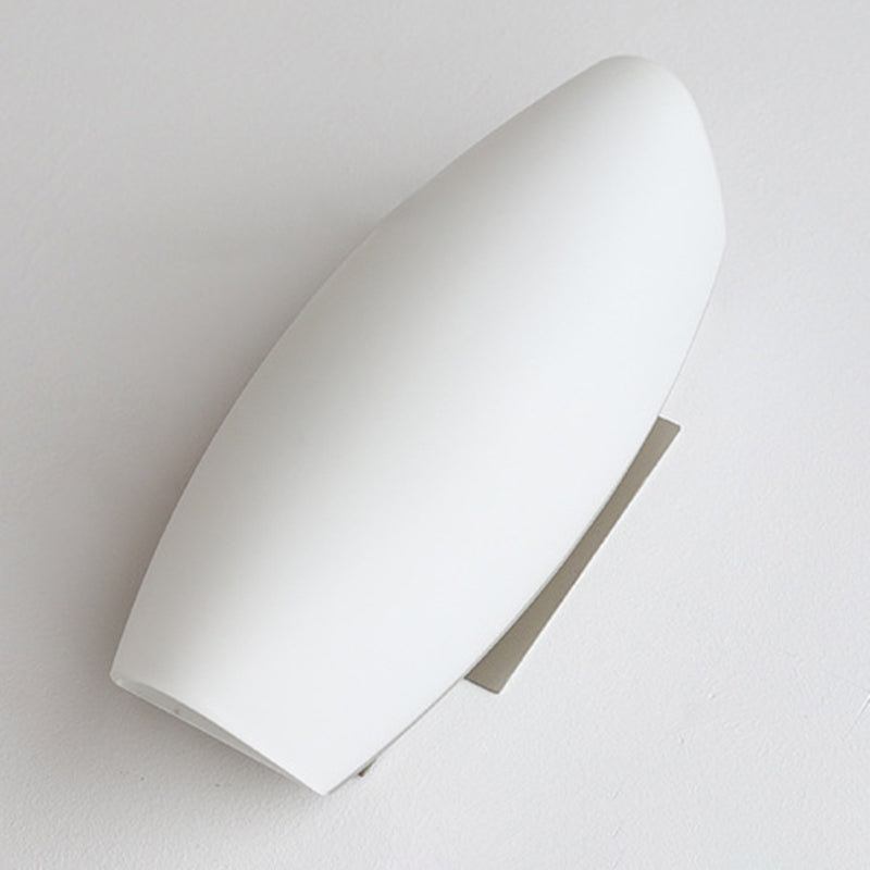 Luxury White Curl Glass Iron 1-Light Wall Sconce Lamp