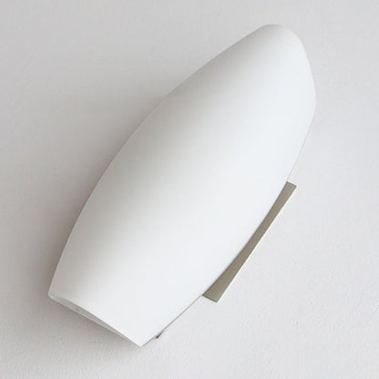 Luxury White Curl Glass Iron 1-Light Wall Sconce Lamp