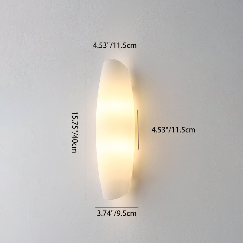 Luxury White Curl Glass Iron 1-Light Wall Sconce Lamp
