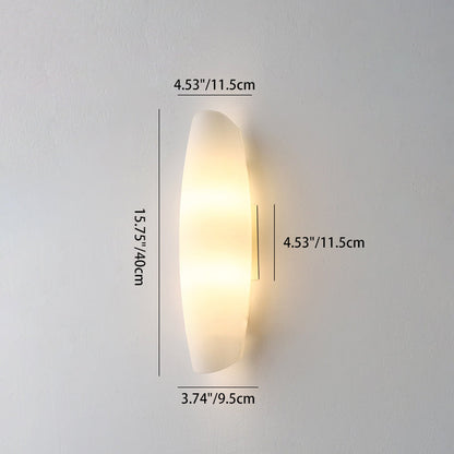 Luxury White Curl Glass Iron 1-Light Wall Sconce Lamp