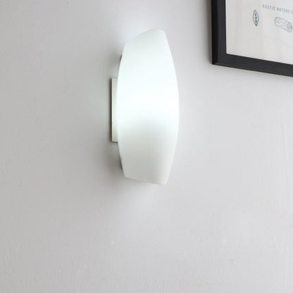 Luxury White Curl Glass Iron 1-Light Wall Sconce Lamp