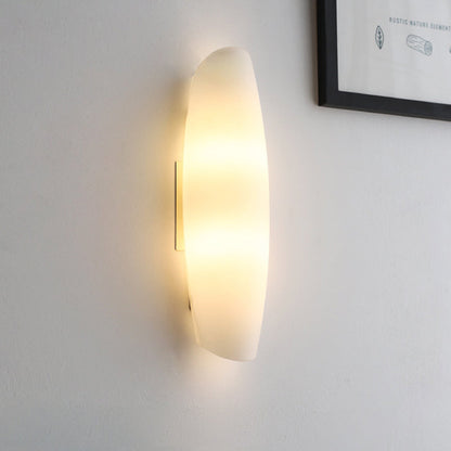 Luxury White Curl Glass Iron 1-Light Wall Sconce Lamp