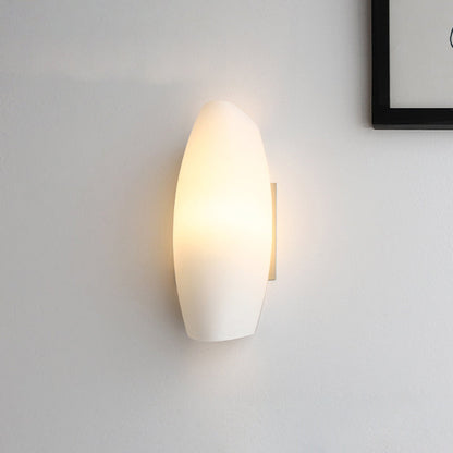Luxury White Curl Glass Iron 1-Light Wall Sconce Lamp