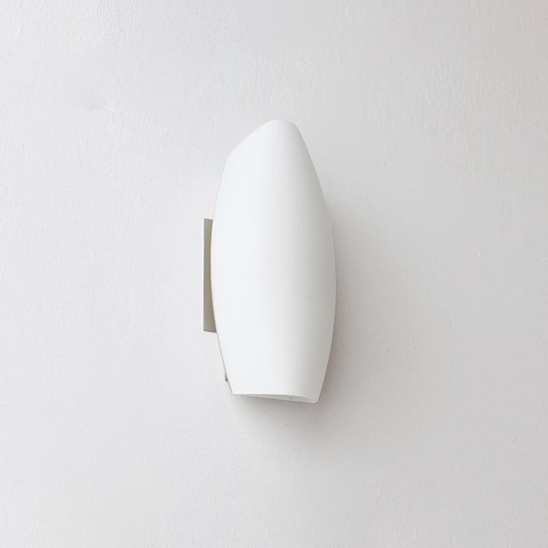Luxury White Curl Glass Iron 1-Light Wall Sconce Lamp