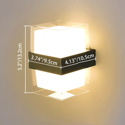 Waterproof Round Square Plastic LED Wall Sconce Lamp