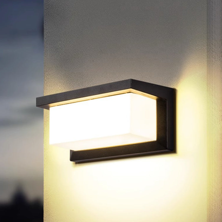 Rectangular Waterproof Aluminum LED Wall Sconce Lamp