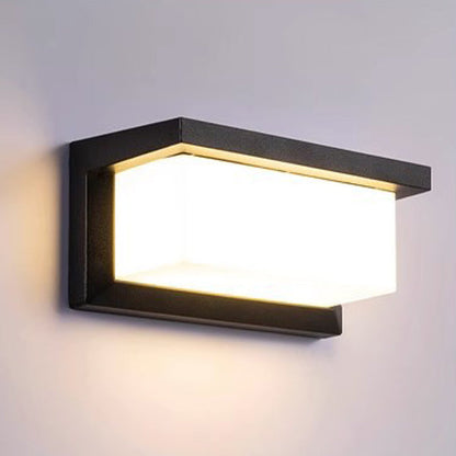 Rectangular Waterproof Aluminum LED Wall Sconce Lamp