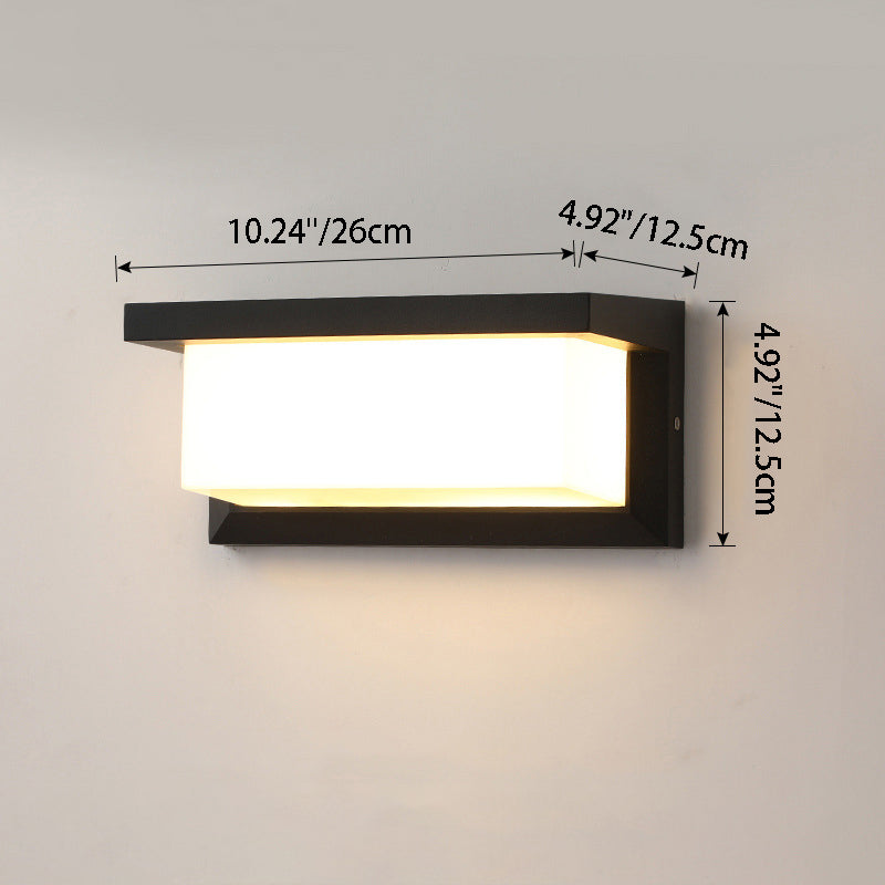 Rectangular Waterproof Aluminum LED Wall Sconce Lamp