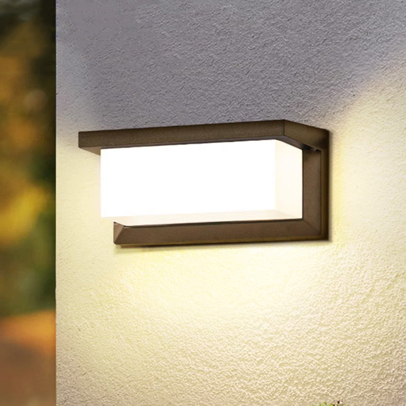 Rectangular Waterproof Aluminum LED Wall Sconce Lamp