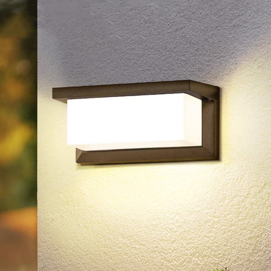 Rectangular Waterproof Aluminum LED Wall Sconce Lamp