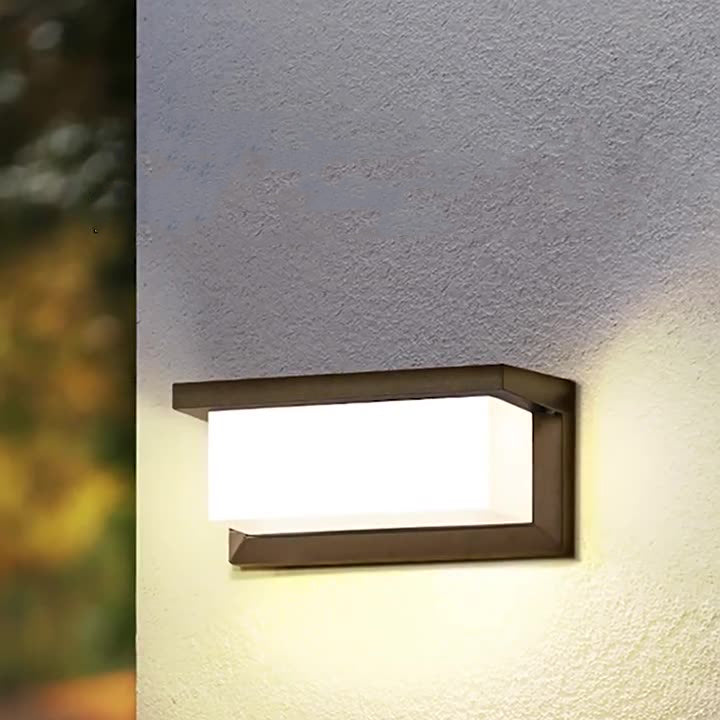 Rectangular Waterproof Aluminum LED Wall Sconce Lamp