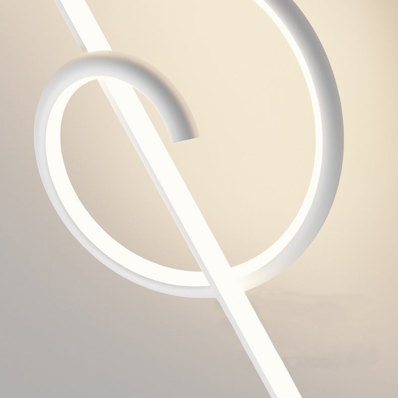 Musical Note Acrylic Iron Aluminum LED Wall Sconce Lamp