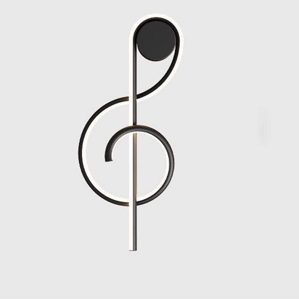 Musical Note Acrylic Iron Aluminum LED Wall Sconce Lamp
