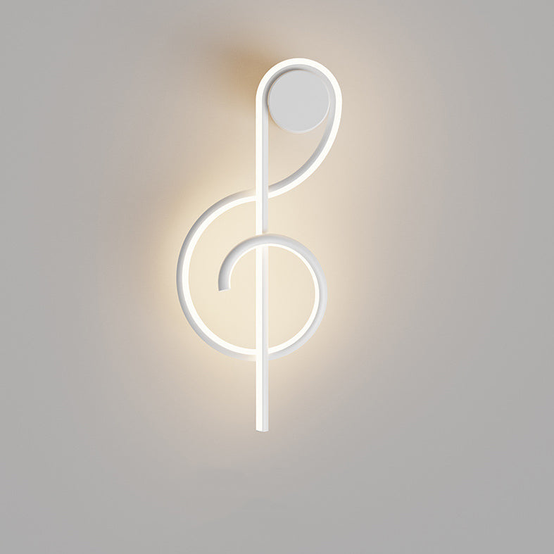 Musical Note Acrylic Iron Aluminum LED Wall Sconce Lamp