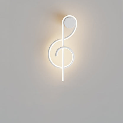 Musical Note Acrylic Iron Aluminum LED Wall Sconce Lamp
