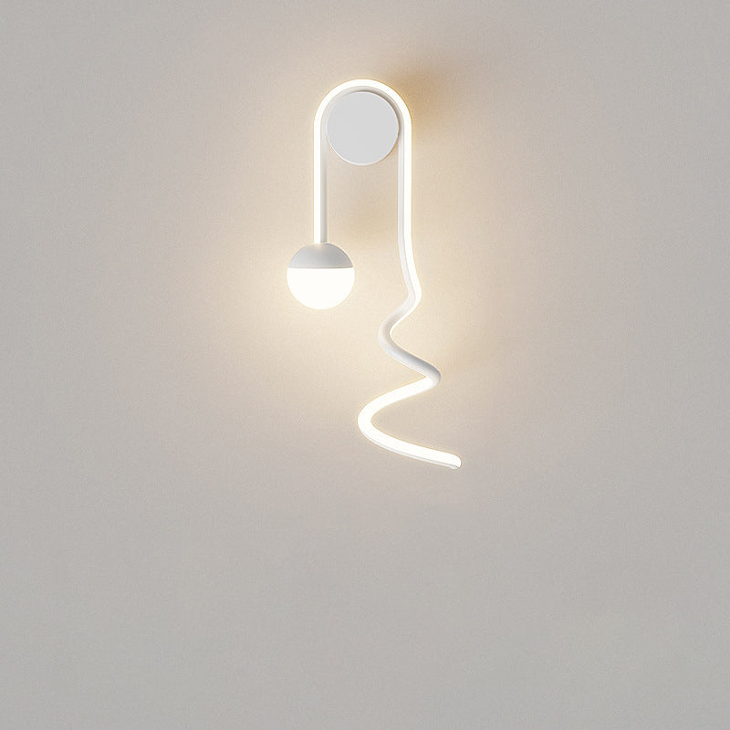 Musical Note Acrylic Iron Aluminum LED Wall Sconce Lamp