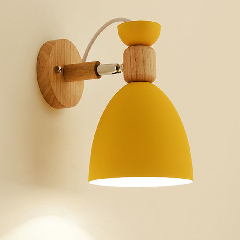 Rotatable Iron Round Trumpet Shape 1-Light Wall Sconce Lamp