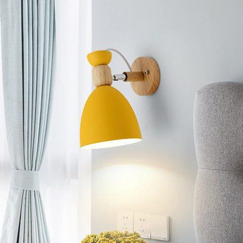 Rotatable Iron Round Trumpet Shape 1-Light Wall Sconce Lamp