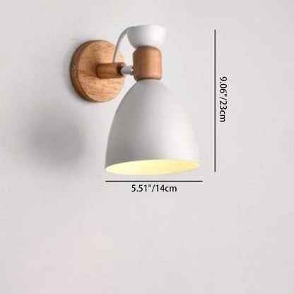 Rotatable Iron Round Trumpet Shape 1-Light Wall Sconce Lamp