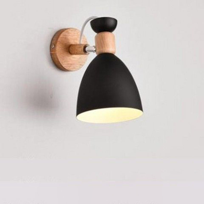 Rotatable Iron Round Trumpet Shape 1-Light Wall Sconce Lamp