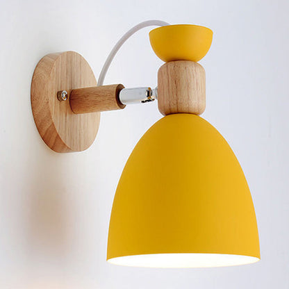 Rotatable Iron Round Trumpet Shape 1-Light Wall Sconce Lamp