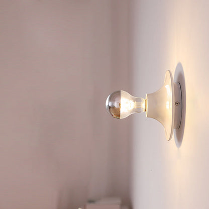 Modern Mid-Century UFO Shape Iron 1-Light Wall Sconce Lamp