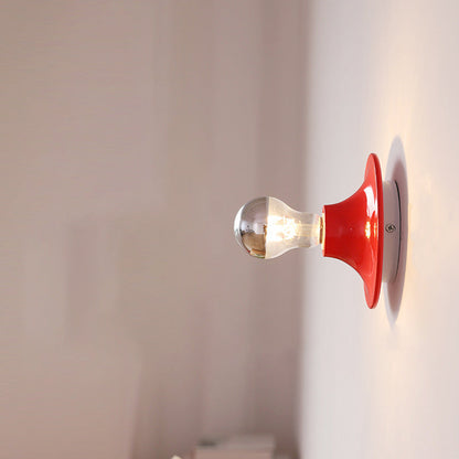 Modern Mid-Century UFO Shape Iron 1-Light Wall Sconce Lamp