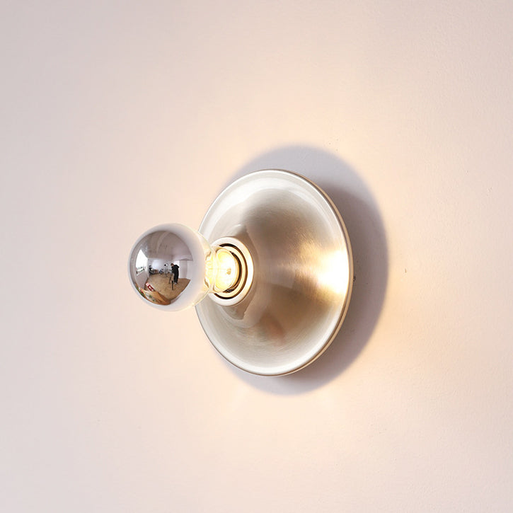 Modern Mid-Century UFO Shape Iron 1-Light Wall Sconce Lamp